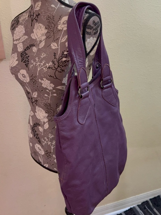 Joe's Jeans Handbags - Joe’s Purple Leather Tote Bag